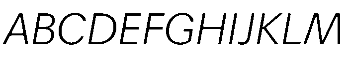 Focal Maxi Light Italic Font UPPERCASE