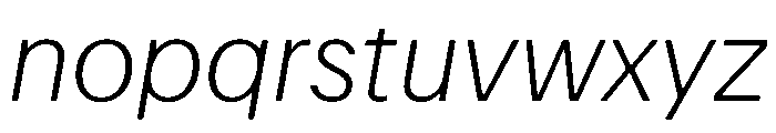 Focal Maxi Light Italic Font LOWERCASE