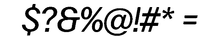 Focal Maxi Regular Italic Font OTHER CHARS