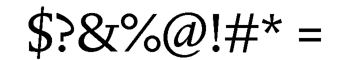 Font 11 Font OTHER CHARS