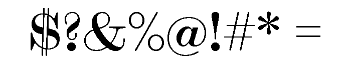 Font 1111 Font OTHER CHARS
