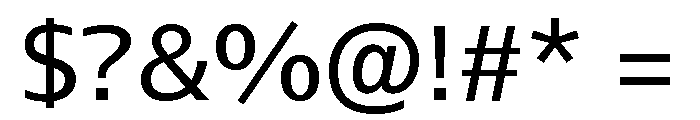 Font 112 Font OTHER CHARS