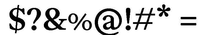 Font 1205 Font OTHER CHARS