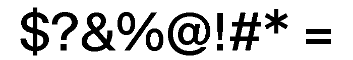 Font 121 Font OTHER CHARS
