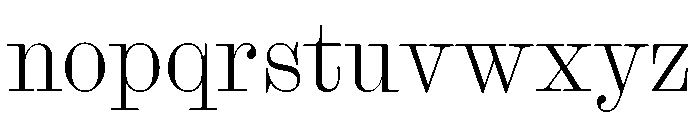 Font 1287 Font LOWERCASE