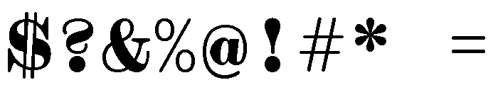 Font 1292 Font OTHER CHARS