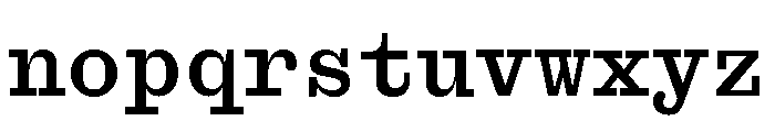 Font 1346 Font LOWERCASE