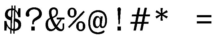 Font 1358 Font OTHER CHARS