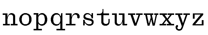Font 1358 Font LOWERCASE