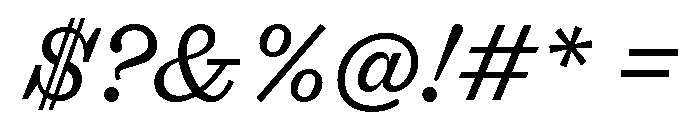 Font 1403 Font OTHER CHARS