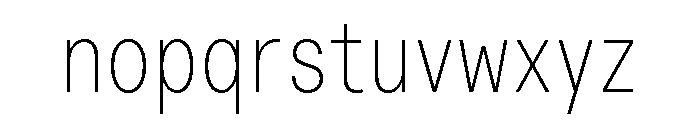 Font 1426 Font LOWERCASE