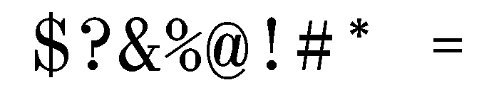 Font 191 Font OTHER CHARS