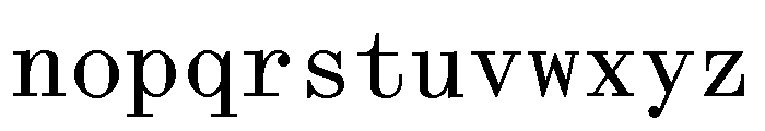 Font 191 Font LOWERCASE