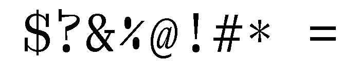 Font 293 Font OTHER CHARS