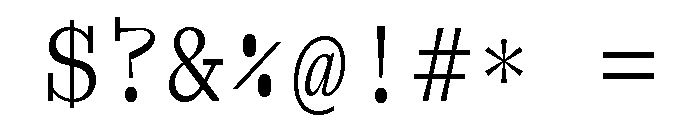 Font 301 Font OTHER CHARS