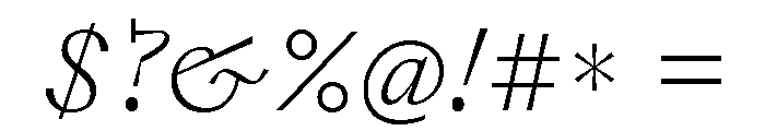 Font 312 Font OTHER CHARS