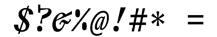 Font 398 Font OTHER CHARS