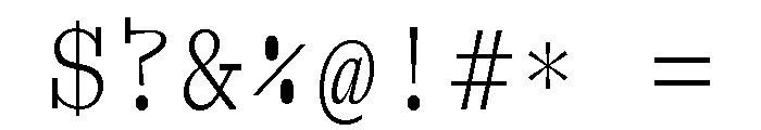 Font 402 Font OTHER CHARS