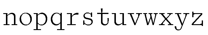 Font 402 Font LOWERCASE