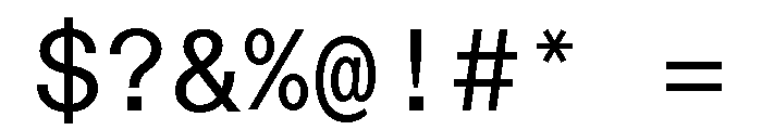 Font 545 Font OTHER CHARS