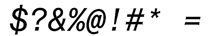 Font 722 Font OTHER CHARS