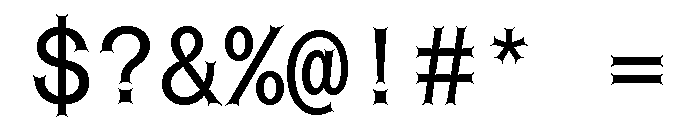 Font 727 Font OTHER CHARS