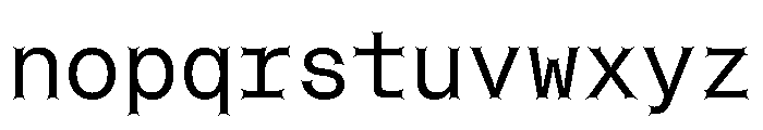 Font 727 Font LOWERCASE