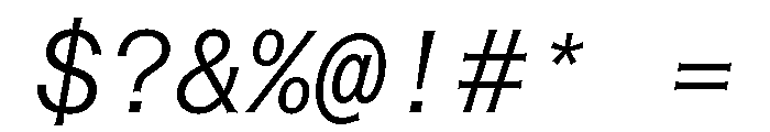 Font 751 Font OTHER CHARS