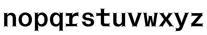 Font 754 Font LOWERCASE