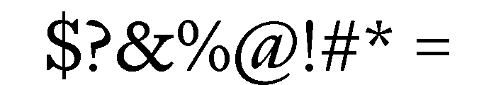 Font 830 Font OTHER CHARS