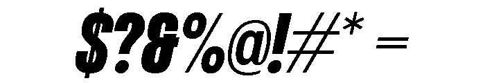 Formula Condensed Black Italic 2 Font OTHER CHARS