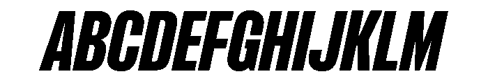 Formula Condensed Extrabold Italic Font UPPERCASE