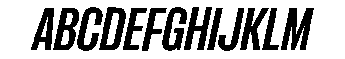 Formula Condensed Semibold Italic 2 Font UPPERCASE