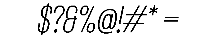 Formula Condensed Thin Italic 2 Font OTHER CHARS