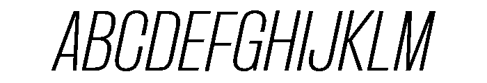 Formula Condensed Thin Italic 2 Font UPPERCASE