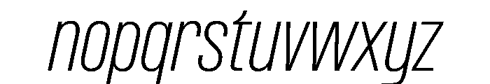 Formula Condensed Thin Italic 2 Font LOWERCASE