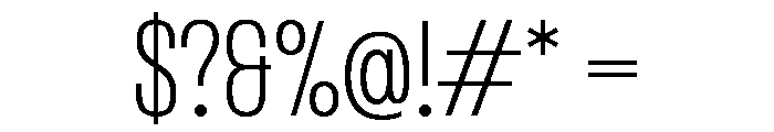 Formula Condensed Thin Font OTHER CHARS