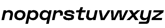 Formula Extended Black Italic 2 Font LOWERCASE