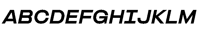 Formula Extended Black Italic Font UPPERCASE