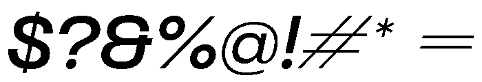 Formula Extended Bold Italic Font OTHER CHARS