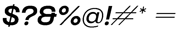Formula Extended Extrabold Italic 2 Font OTHER CHARS