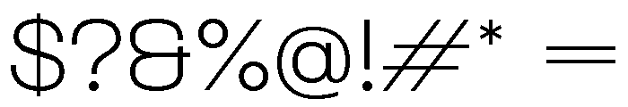 Formula Extended Extralight Font OTHER CHARS