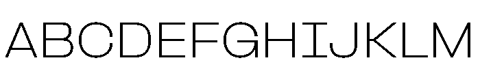Formula Extended Extralight Font UPPERCASE