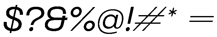 Formula Extended Medium Italic Font OTHER CHARS