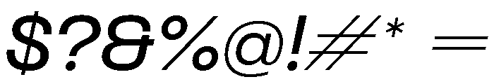 Formula Extended Semibold Italic 2 Font OTHER CHARS
