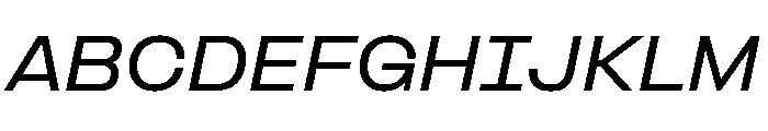 Formula Extended Semibold Italic 2 Font UPPERCASE