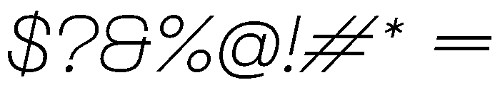 Formula Extended Thin Italic 2 Font OTHER CHARS