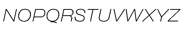 Formula Extended Thin Italic 2 Font UPPERCASE