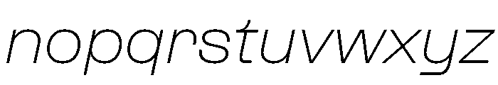 Formula Extended Thin Italic 2 Font LOWERCASE
