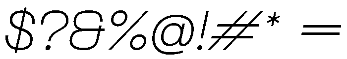 Formula Extended Thin Italic Font OTHER CHARS